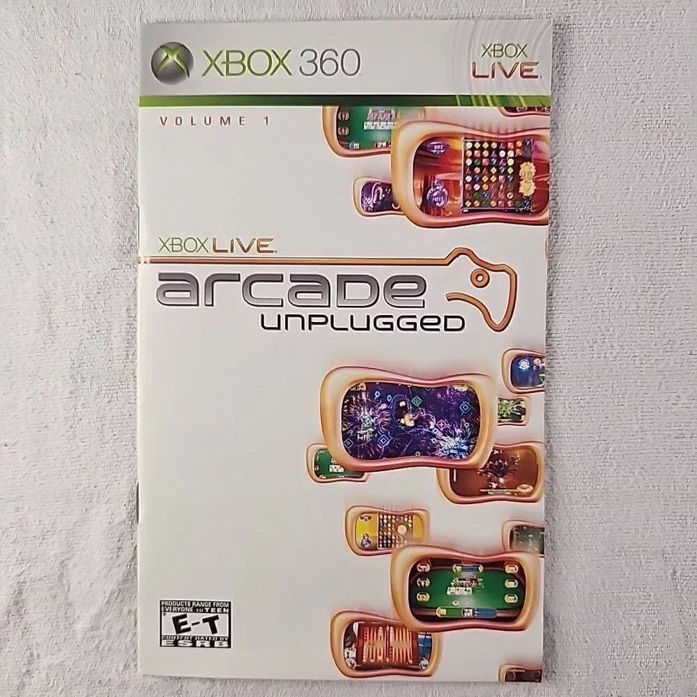 Game Live Arcade Unplugged Xbox 360 Microsoft 2006 Complete CD Manual Case